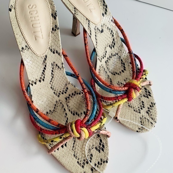 SCHUTZ Rina snake effect leather Sandals - Picture 3 of 10
